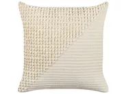 Dekokissen 2er Set PELLAEA 45 x 45 cm Baumwolle Hellbeige Geometrisches Muster_840353