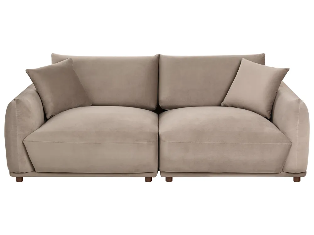 Living Room Set 5 Seater JUBEK Velvet Taupe_1077918