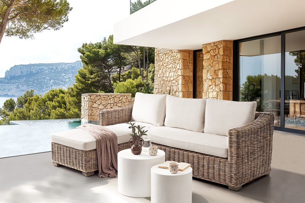 In Rattan Divani Da Giardino Usati Rattan Salottino Esterno Usato