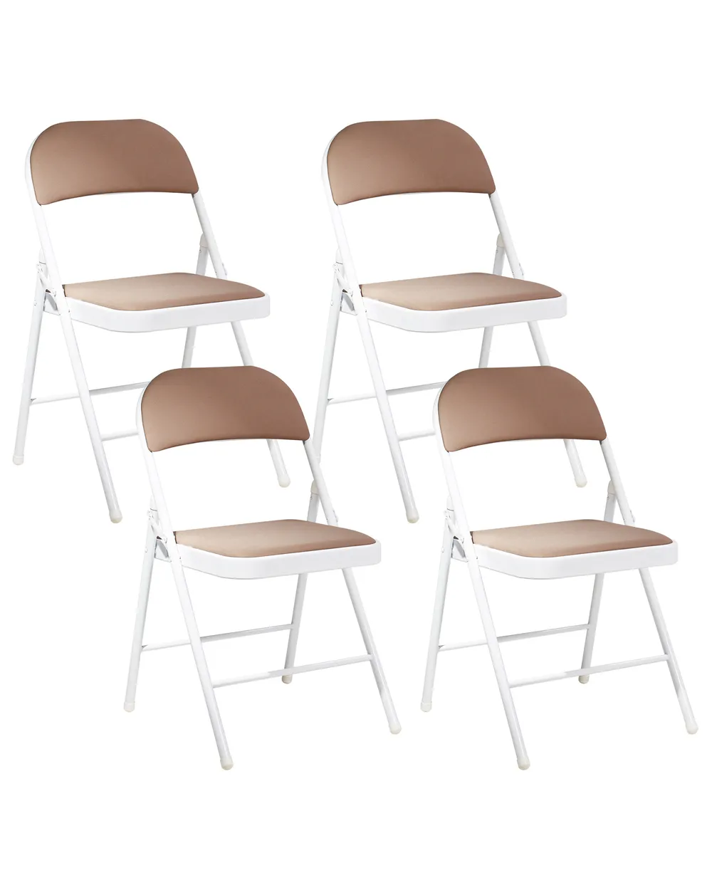 Klappstuhl 4er Set SPARKS Beige / Weiß