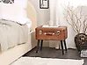 Hocker mit Stauraum MALLARD Kunstleder Goldbraun