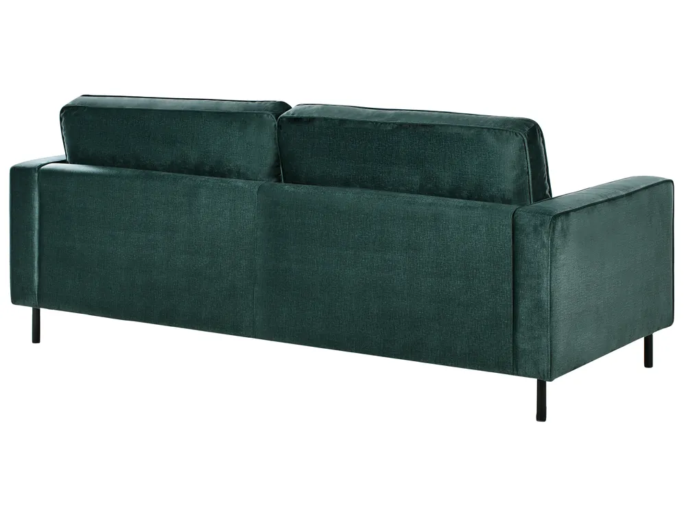 Sofa 3 Seater SAVALEN Velvet Dark Green_964549
