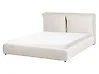 Bett mit Lattenrost Stoff BAJONNA 160 x 200 cm Beige
