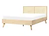 Bett mit Lattenrost Rattan MONPAZIER 140 x 200 cm Hellbraun