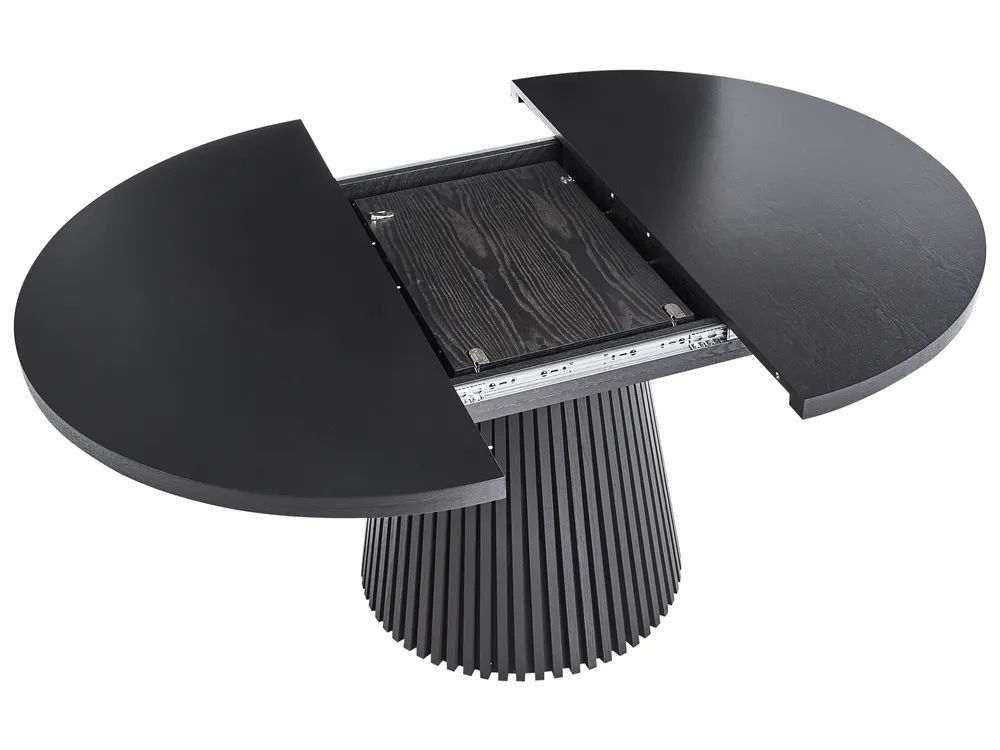 Ausziehbarer Esstisch MOORE Schwarze Esche 120/160 cm 120 cm_1059595