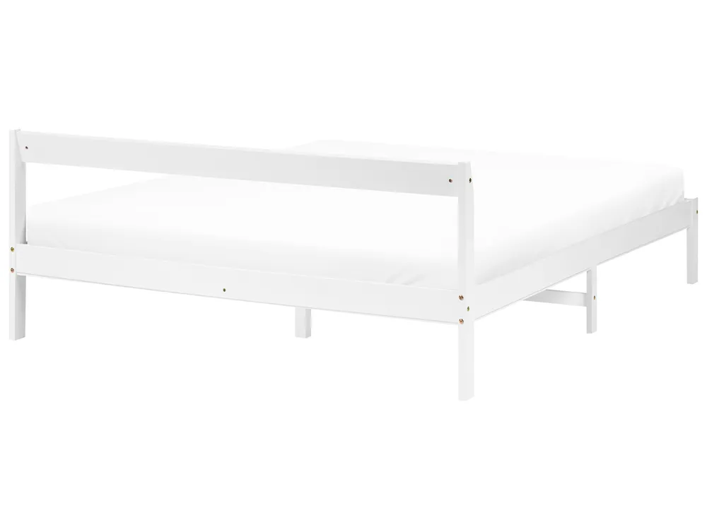 Bett mit Lattenrost Kiefernholz MADONE 140 x 200 cm Weiß_1131232