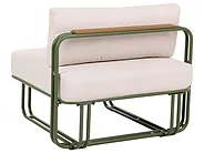 Garden Lounge Set with Table and Ottoman 3 Seater CAMEROTA  Metal Green_1156445