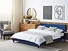 Bettrahmenbezug Samtstoff FITOU 180 x 200 cm Dunkelblau
