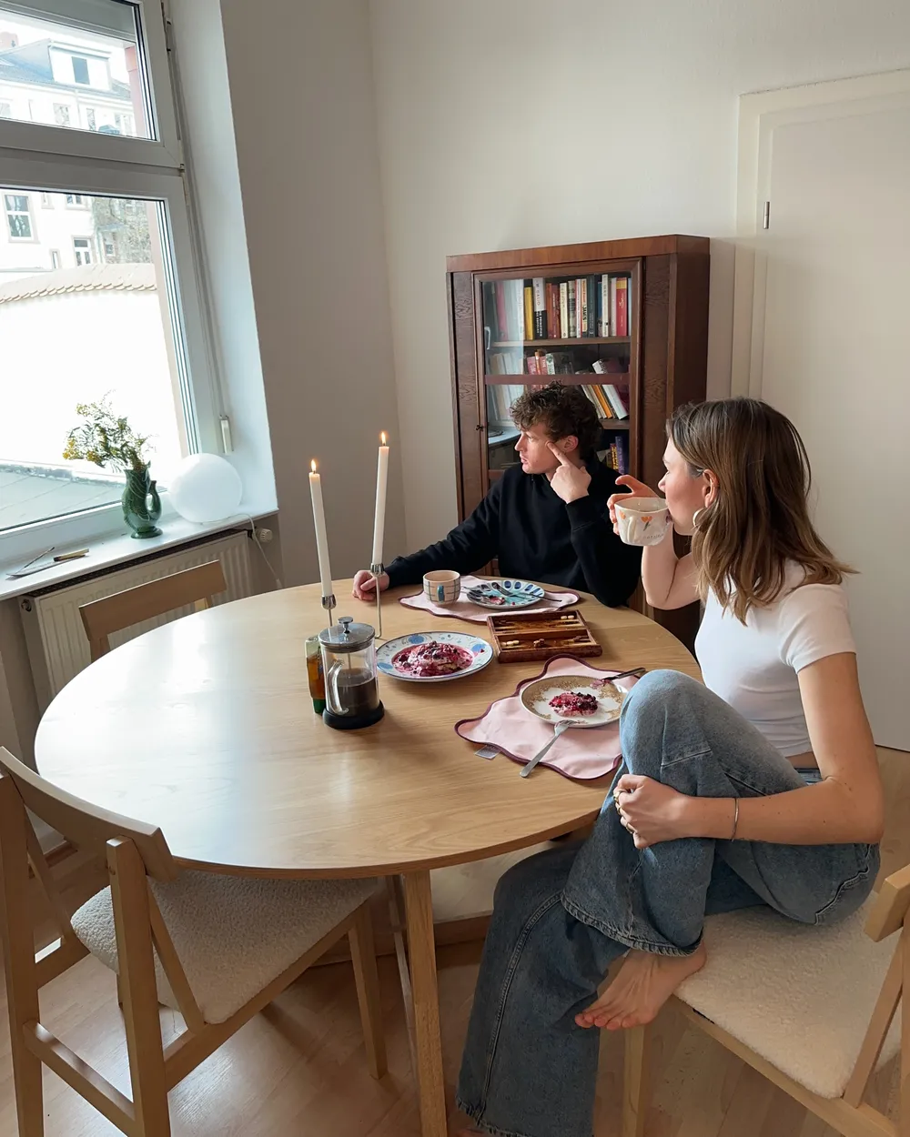 Dining Table WAIPORI Light Oak 140 cm 140 cm_1056933