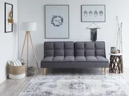 Sofa Bed 3 Seater SILJAN Fabric Dark Grey_702118
