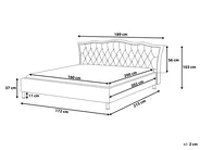 Bett mit Lattenrost Kunstleder METZ 160 x 200 cm Schwarz_731012