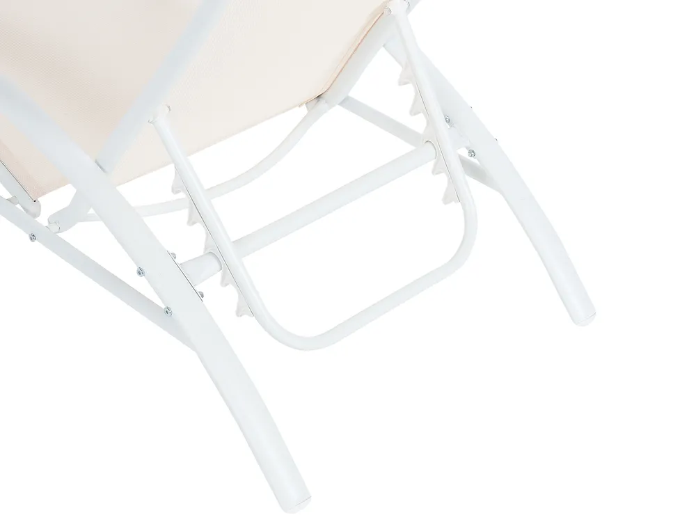 Sonnenliege GAETA mit Relaxfunktion Metall Beige_835730
