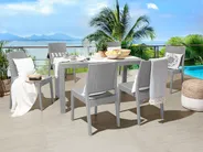 Garden Dining Table FOSSANO 140 cm 80 cm Light Grey_744679
