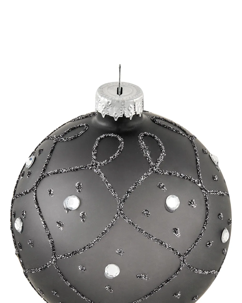 Weihnachtskugel 35er Set FROSTFALL Glas Grau_1028150
