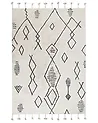 Teppich KEBIR Cremeweiß 140 x 200 cm Baumwolle