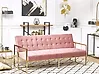 Sofa Bed 3 Seater MARSTAL Velvet Pink