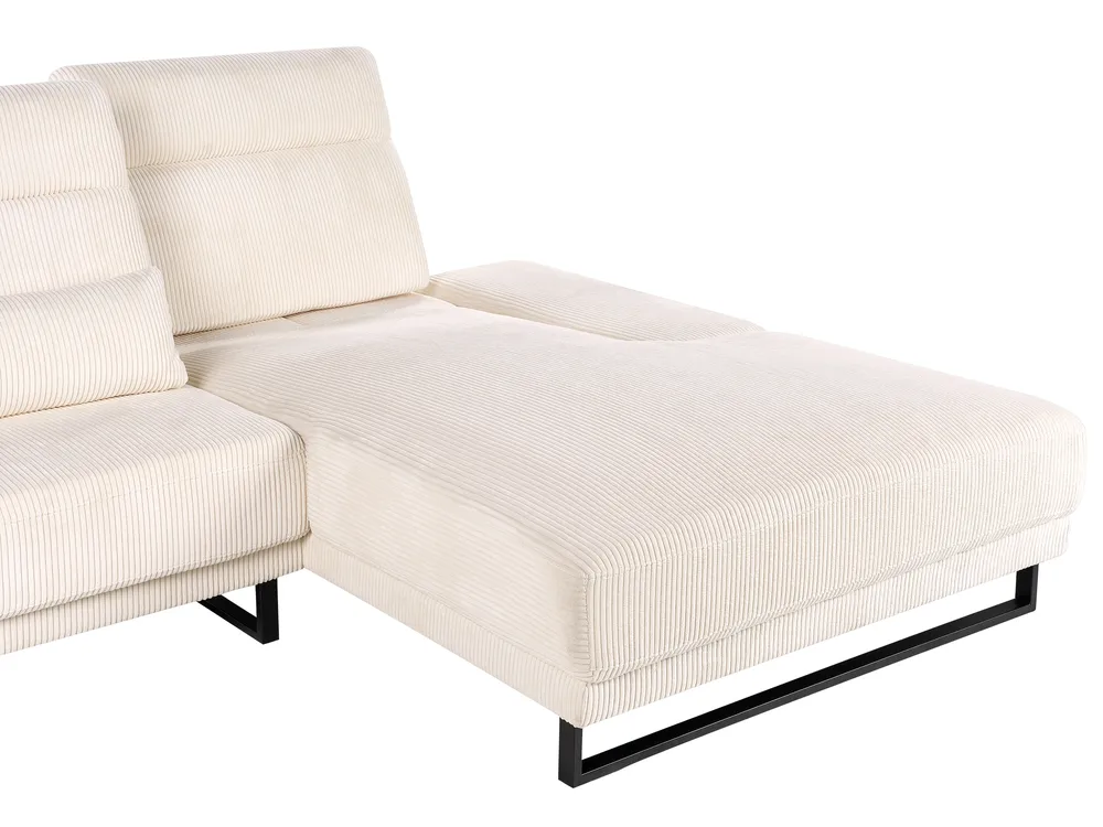 Ecksofa 4-Sitzer IKAST Cord Beige linksseitig_959913