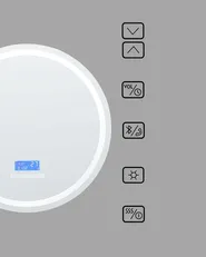 Kopalniško ogledalo LED BROGNON 60 cm 60 cm z zvočnikom Bluetooth Silver_940359