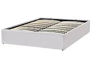 Ottoman Bed without Headboard DINAN Fabric Light Grey 120 x 200 cm (EU Small Double)_1188186