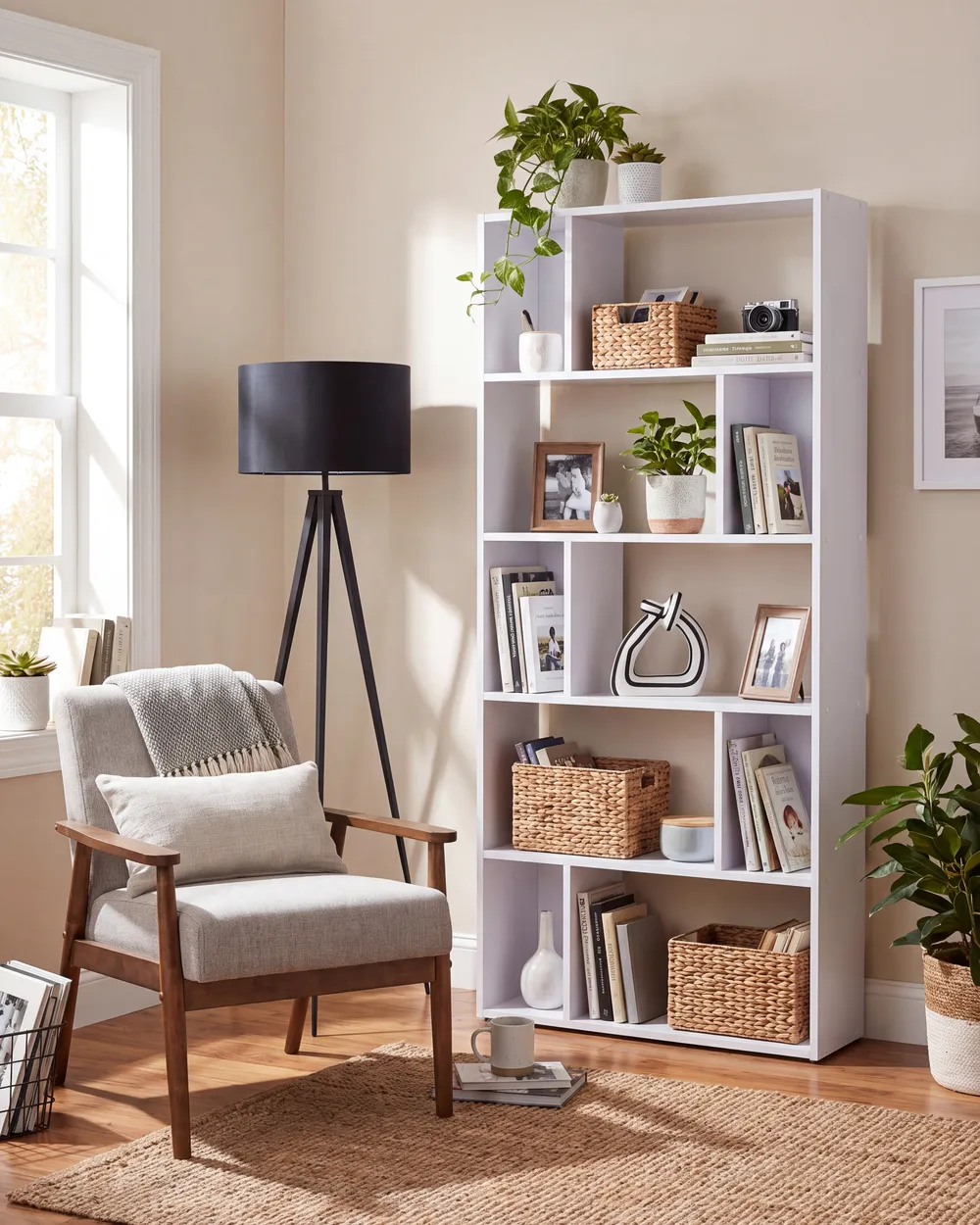 Bücherregal mit 5 Ebenen ORILLA 174 cm Weiß