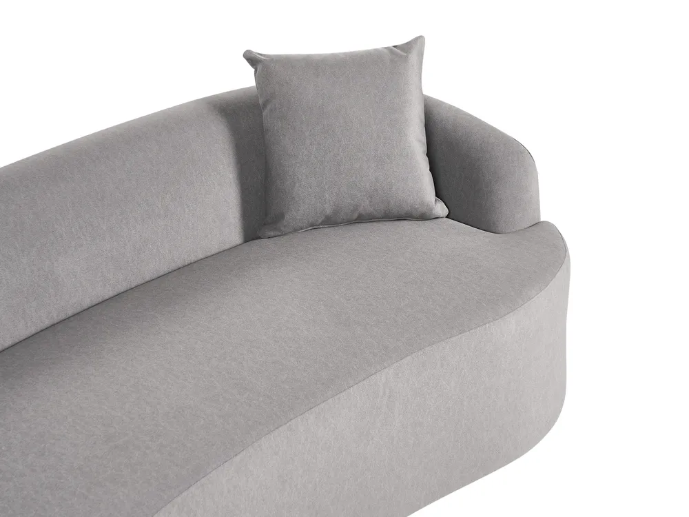 Sofa AMAL mit Ottomane Stoff Grau_1149733