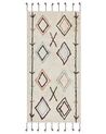 Teppich CORUM Beige 80 x 150 cm Baumwolle