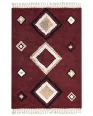 Rug SIIRT Red 160 x 230 cm Cotton_839606