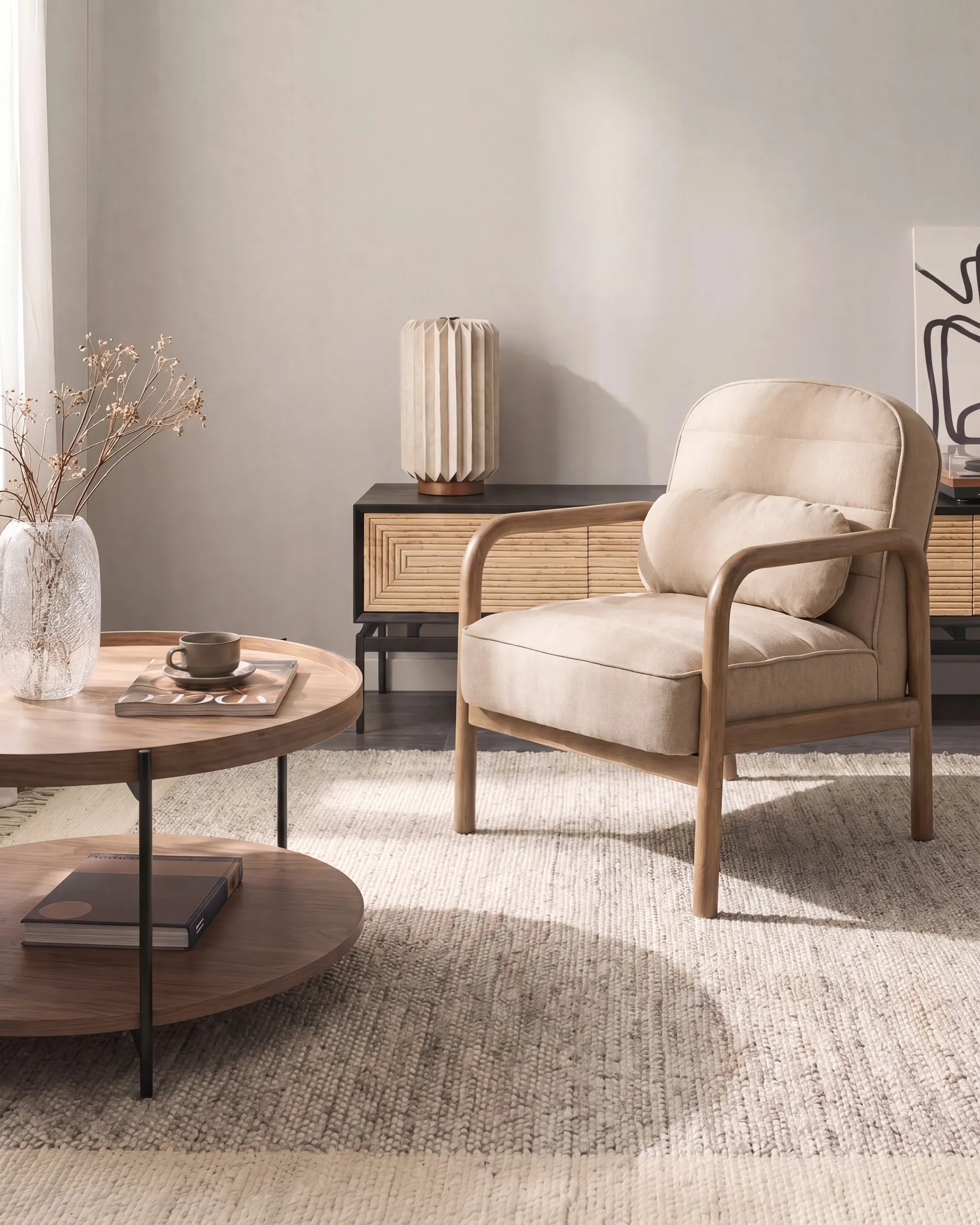 Sessel AGGER Stoff Beige_1086382