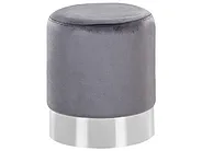 Pouf BRIGITTE Samtstoff Grau_779615