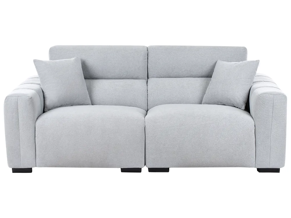 Sofa 3-Sitzer FAUSKAN Stoff Hellblau