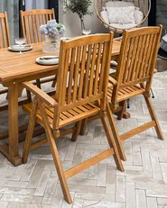 Gartenstuhl 2er Set JAVA Akazienholz Hellbraun_887542
