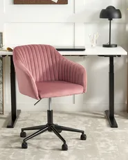 Desk Chair VENICE Velvet Pink_868450