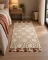 Teppich HAJIPUR Beige 80 x 150 cm Baumwolle