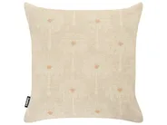 Set of 2 Outdoor Cushions CALIA Plant Pattern 45 x 45 cm Beige_1125456
