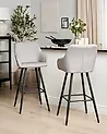 Set mit 2 Barstühlen CASMALIA Samtstoff Taupe