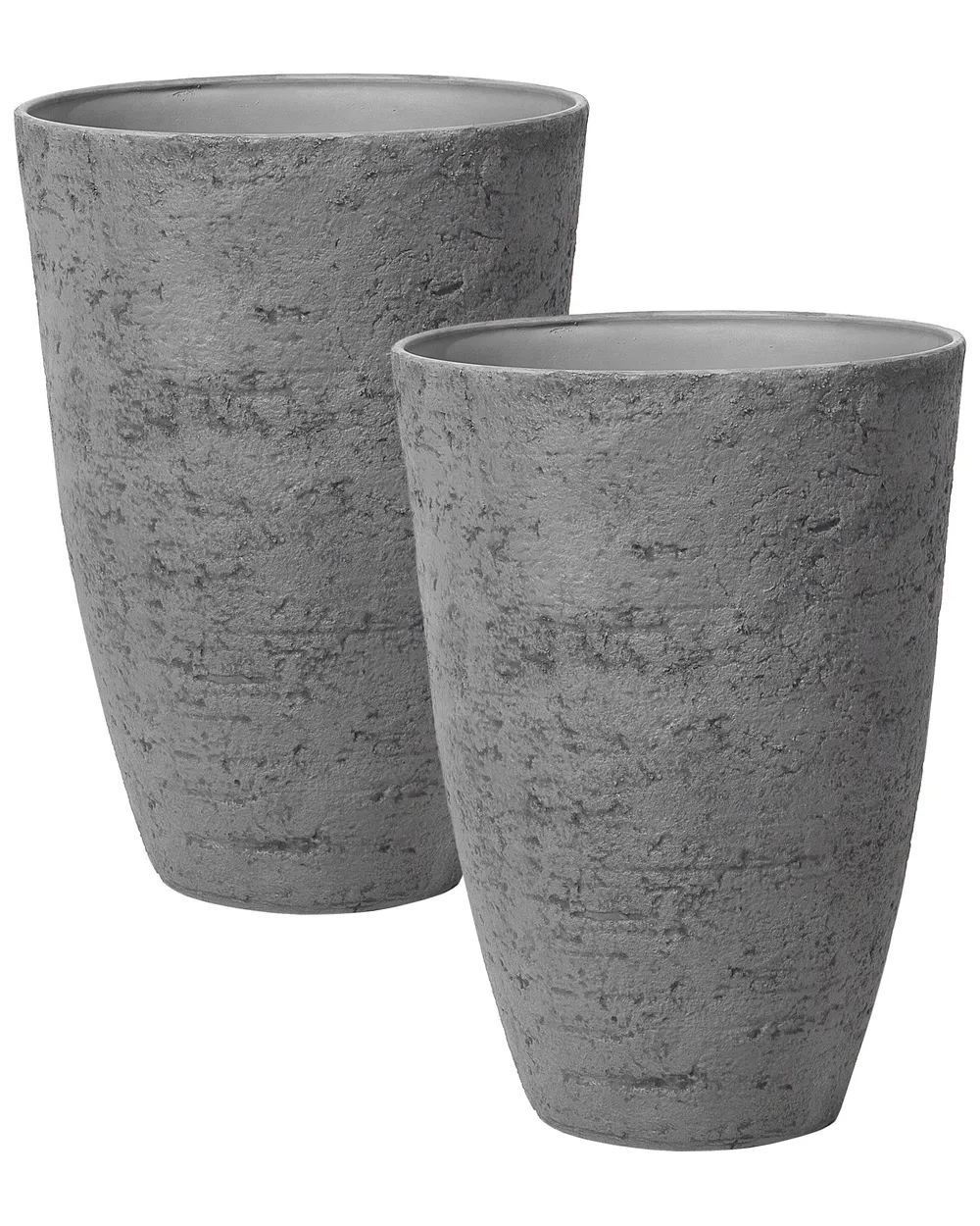 Set mit 2 Blumentöpfen CAMIA 51 cm Grau