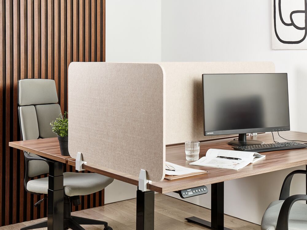 Desk Screen SPLIT 80 x 50 cm Beige
