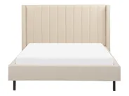 Bed Boucle VILLETTE 140 x 200 cm (EU Double) Beige_882667