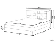 Krevet Samet LIMOUX 140 x 200 cm Crni_867211