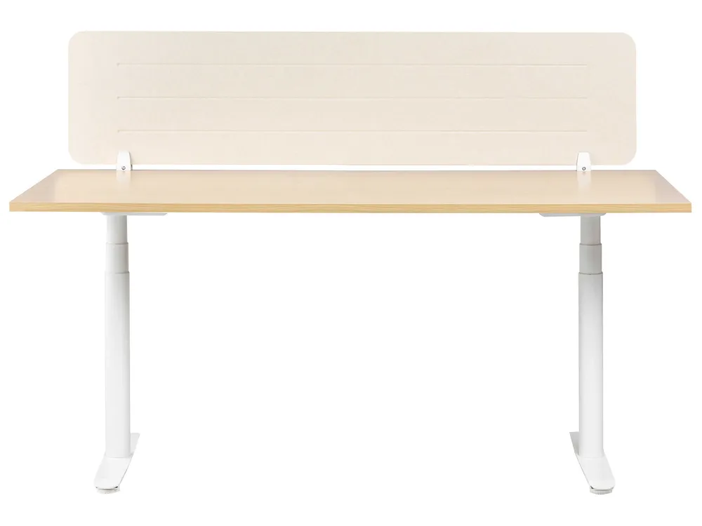 Schreibtischtrennwand ZIGGY 160 x 40 cm Hellbeige_1015459