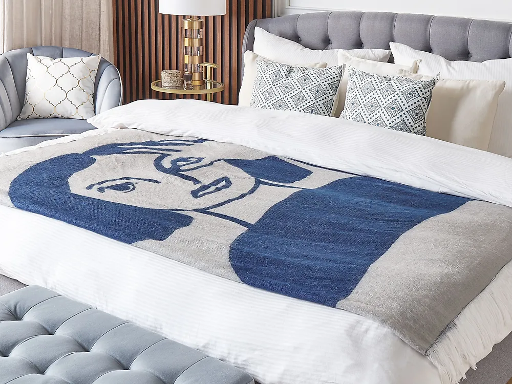 Kuscheldecke HALEDE 130 x 170 cm Blau_1184583