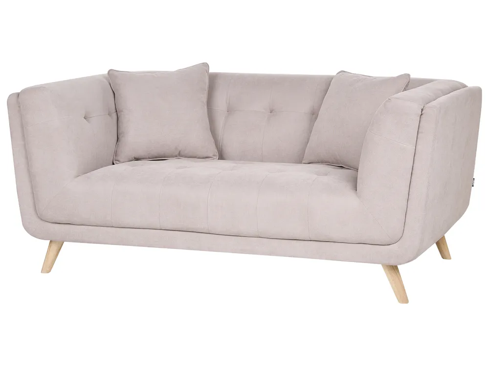 Sofa 2 Seater HABO with Ottoman Fabric Taupe_1077151