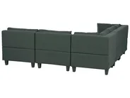 Modular Corner Sofa 5 Seater UNSTAD Fabric Dark Green Right Hand_925492