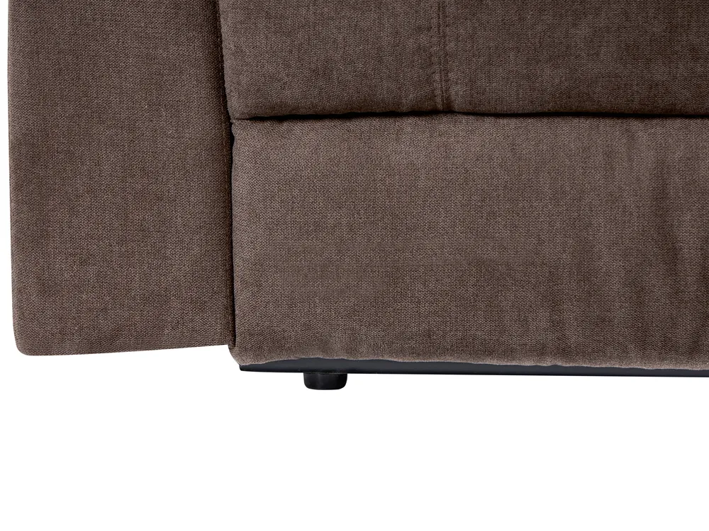 Ecksofa manuell verstellbar 5-Sitzer ROKKE Stoff Taupe linksseitig_851459