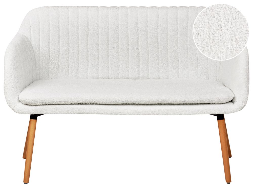 Dining Bench 2 Seater TABY Boucle Off-White