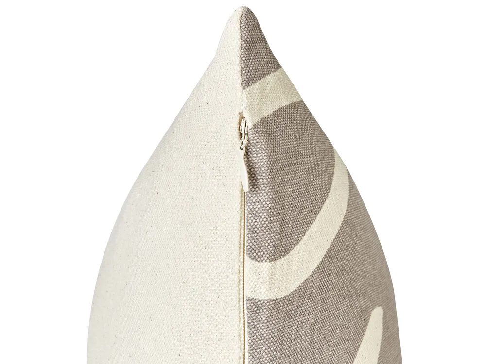 Dekokissen 2er Set TELOPEA 45 x 45 cm Baumwolle Grau Mit Aufschrift_915736