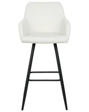 Set mit 2 Barstühlen CASMALIA Samtstoff Cremeweiß_1028645