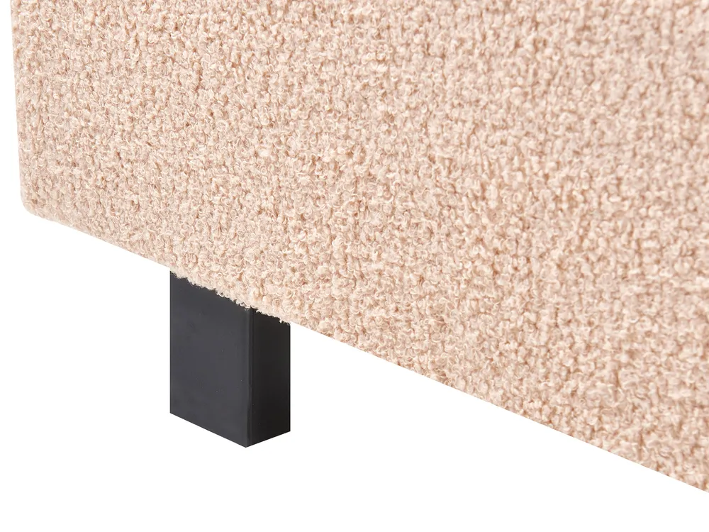Wasserbett Bouclé ALBI 160 x 200 cm Beige_972044