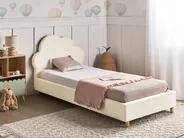 Kids Bed Cloud Velvet BELLEVUE 90 x 200 cm (EU Single) Light Beige_984323