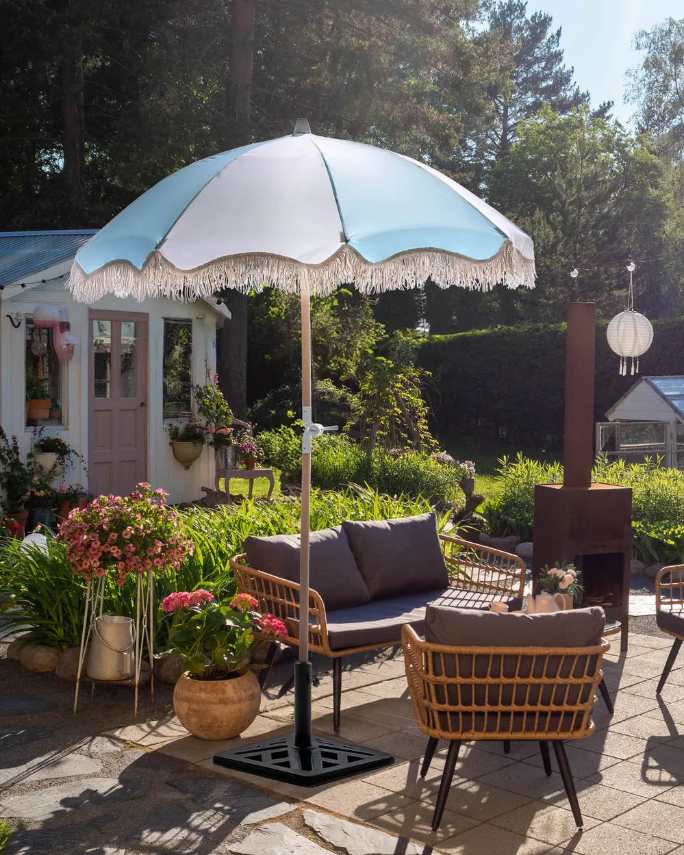 Sonnenschirm 155 cm MONDELLO Hellblau